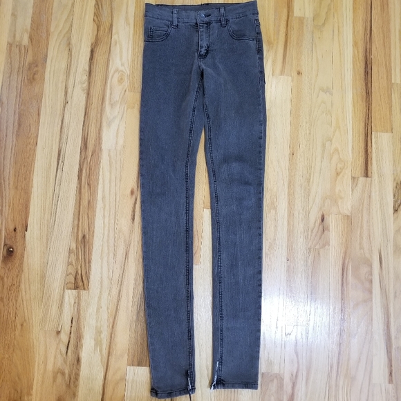 Cheap Monday Gray Grey 45 Min Stone Wash Skinny Jeans Pants Size 24 Like New - Picture 3 of 8